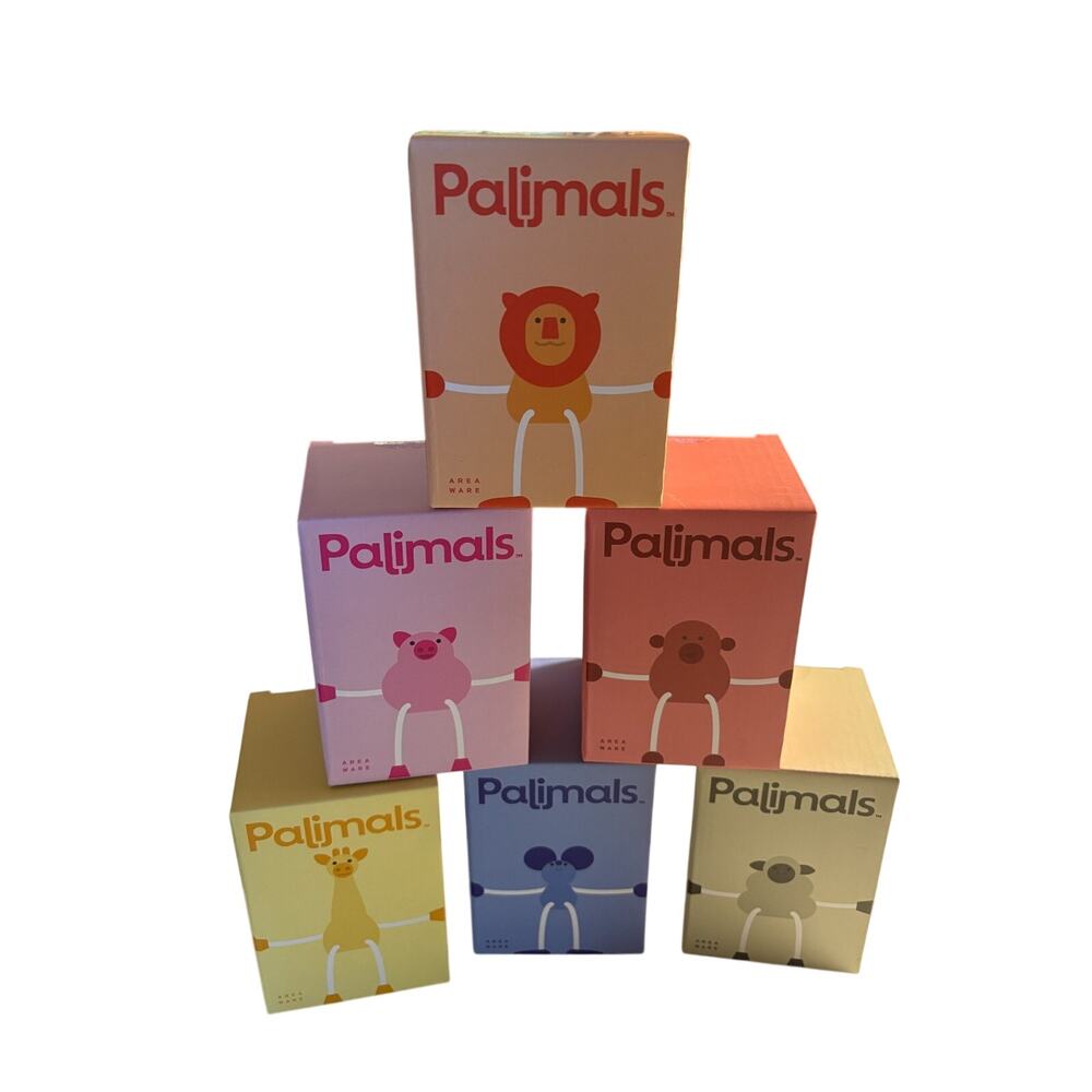 Areaware Palimals Set 6 COLOR Rilla Alexander Magnetic Animals NIB Gift Travel